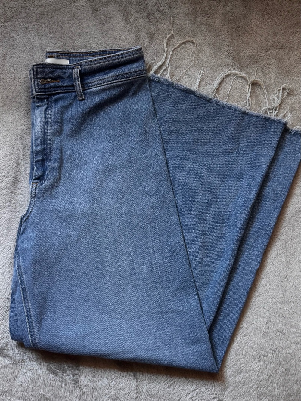 Zara Classic High-Rise Wide Leg Jeans in Light Blue